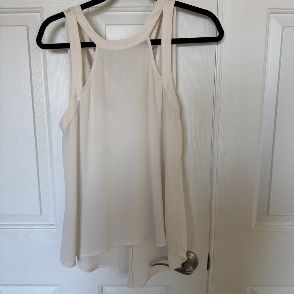 Lush Cream Asymmetrical Tank Top